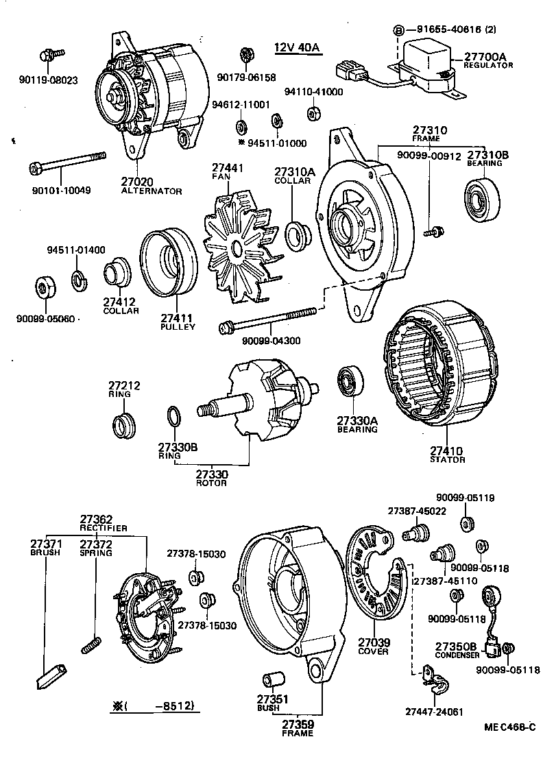 Exploded illustration MEC468C