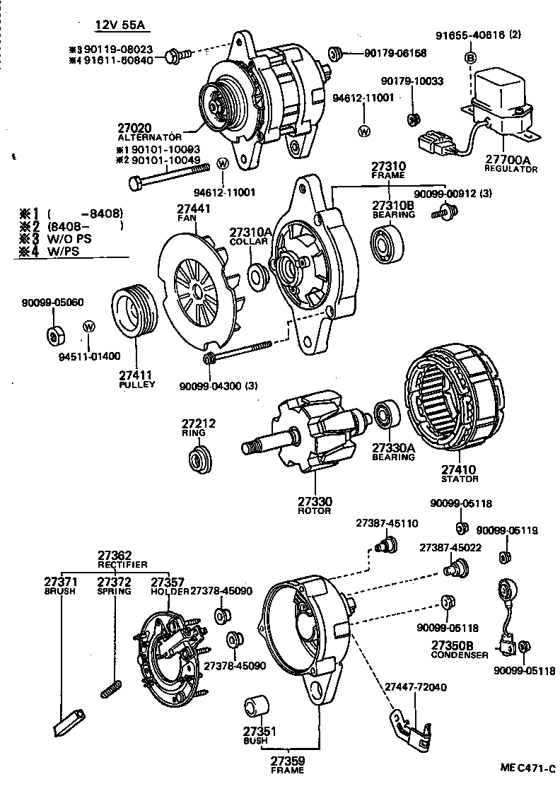 Exploded illustration MEC471C