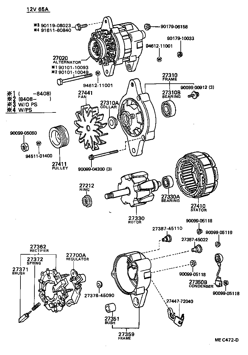 Exploded illustration MEC472D