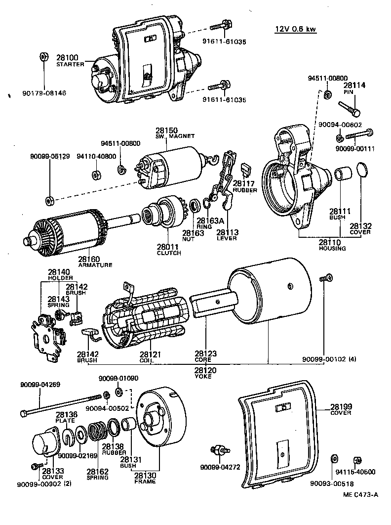 Exploded illustration MEC473A