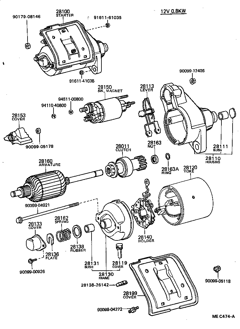 Exploded illustration MEC474A