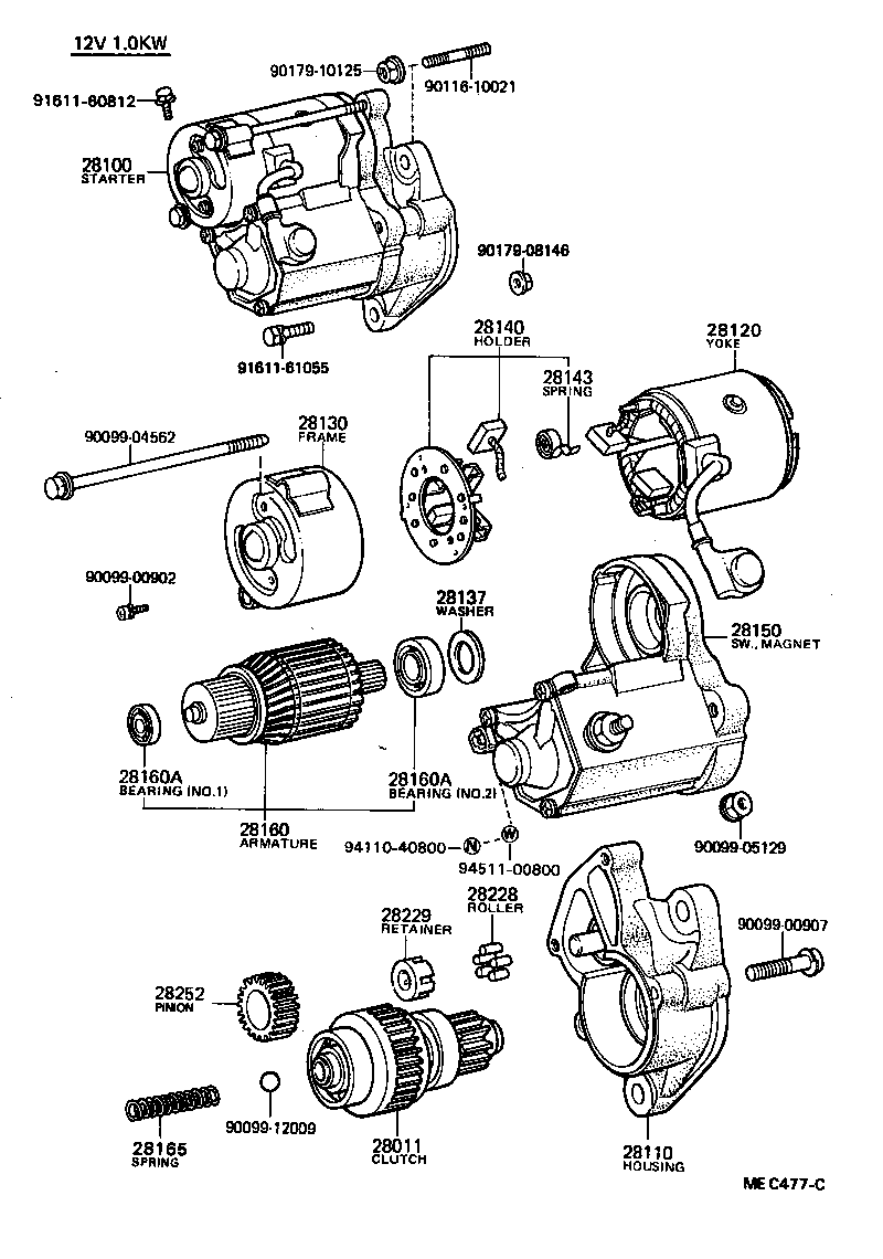 Exploded illustration MEC477C