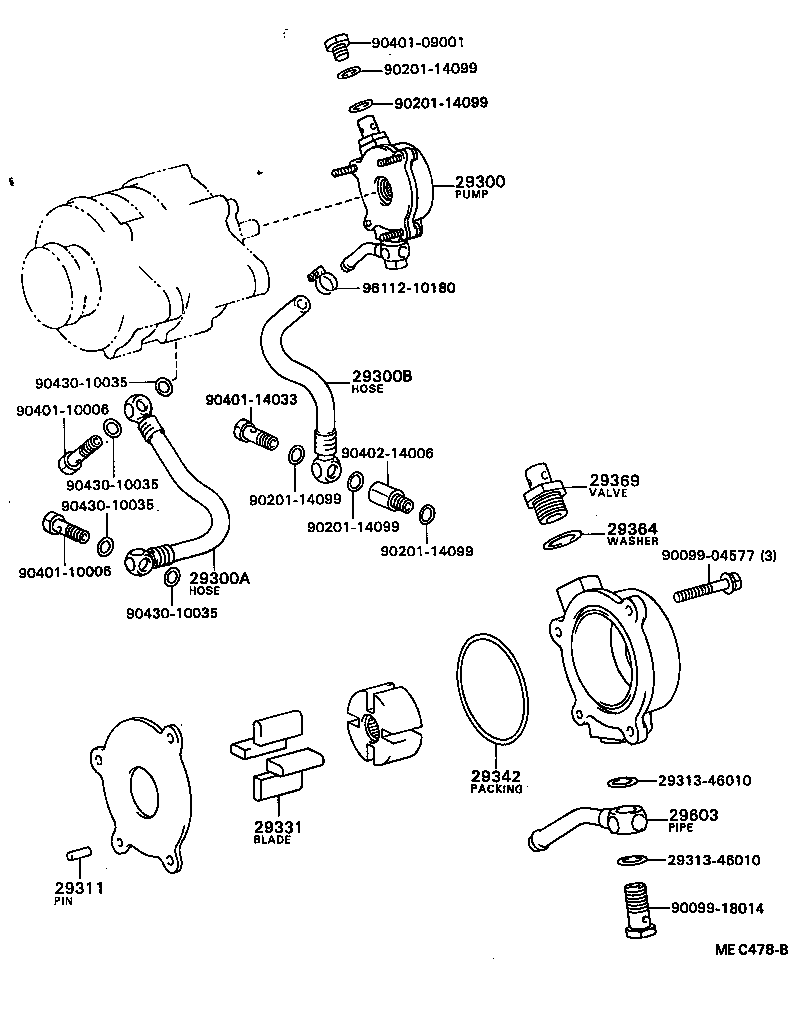 Exploded illustration MEC478B