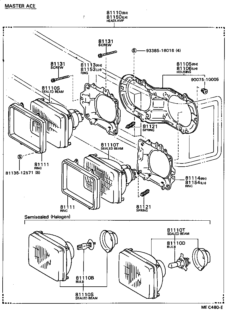 Exploded illustration MEC480E