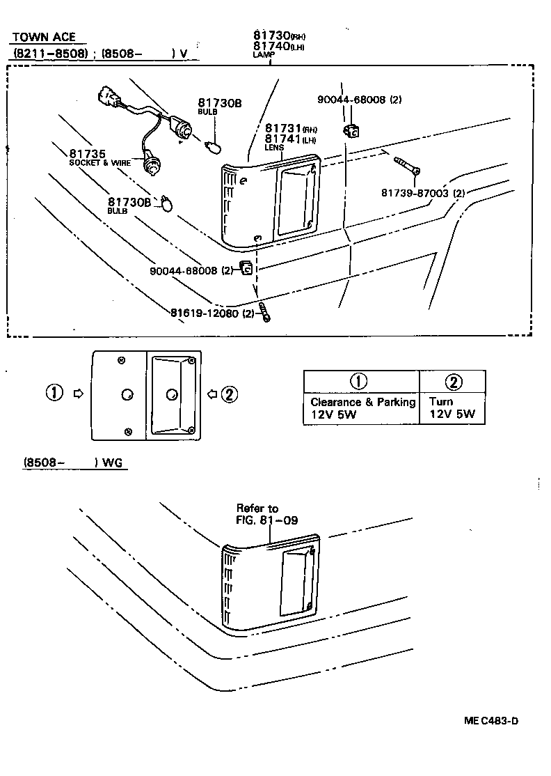 Exploded illustration MEC483D