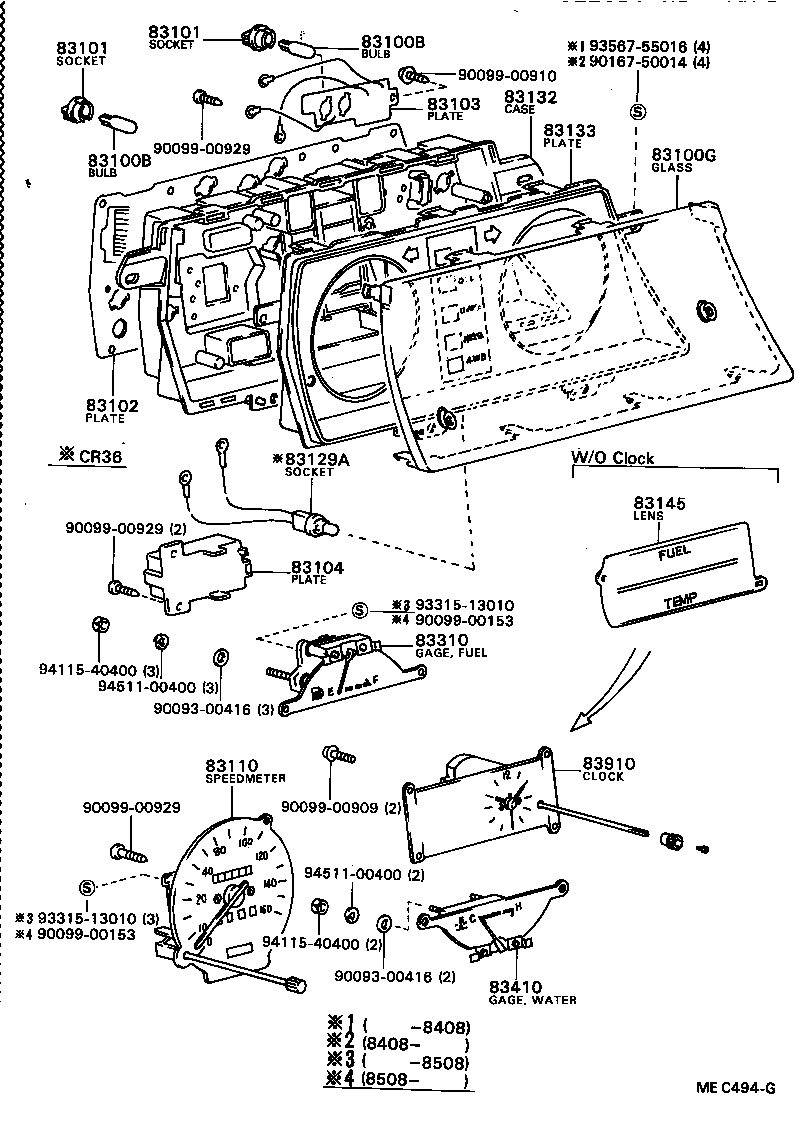 Exploded illustration MEC494G