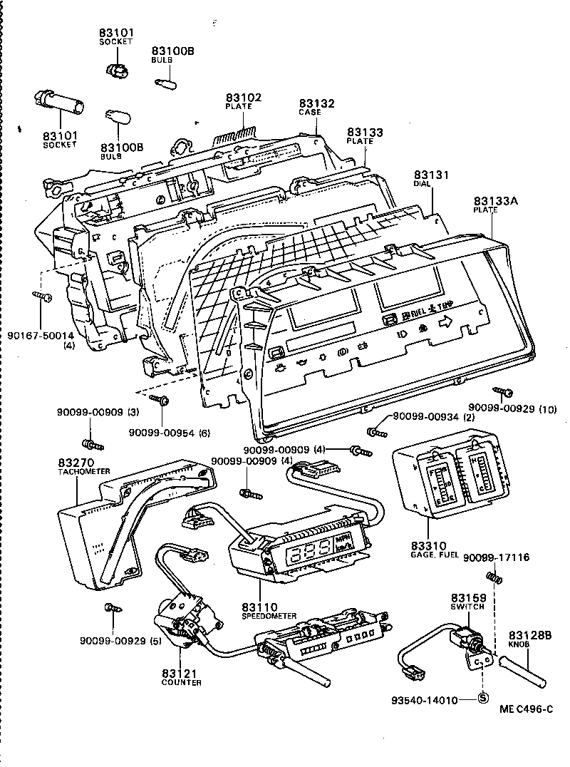 Exploded illustration MEC496C