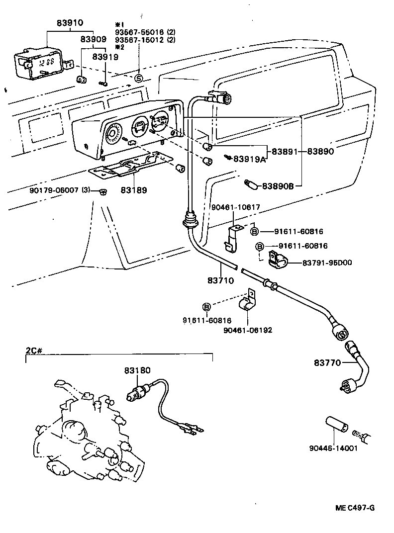 Exploded illustration MEC497G
