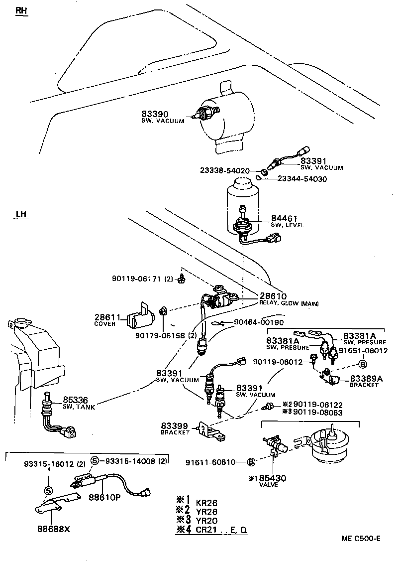 Exploded illustration MEC500E