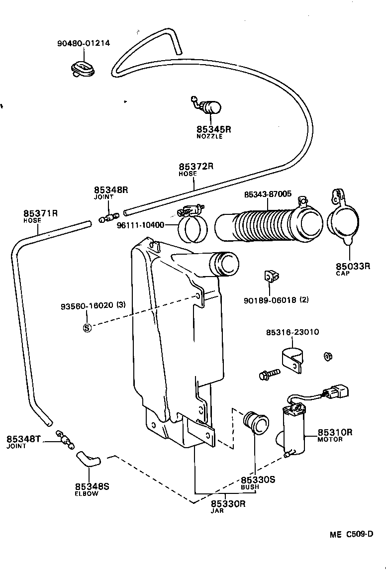Exploded illustration MEC509D