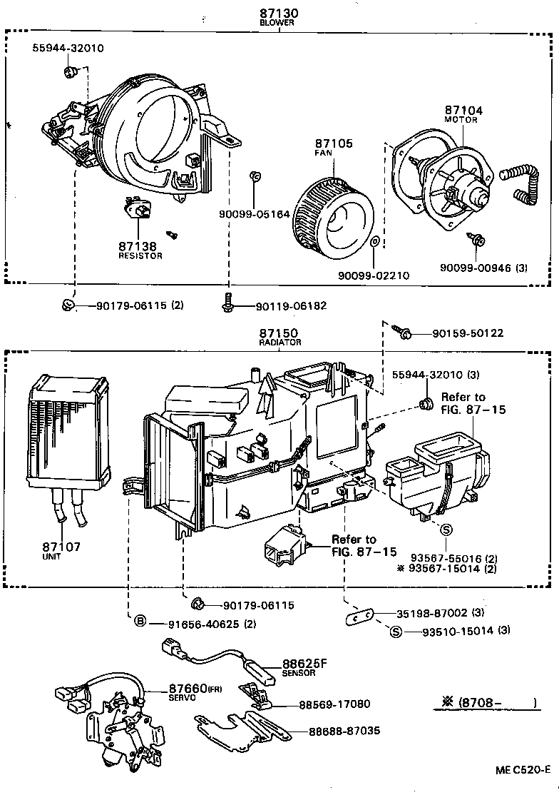 Exploded illustration MEC520E