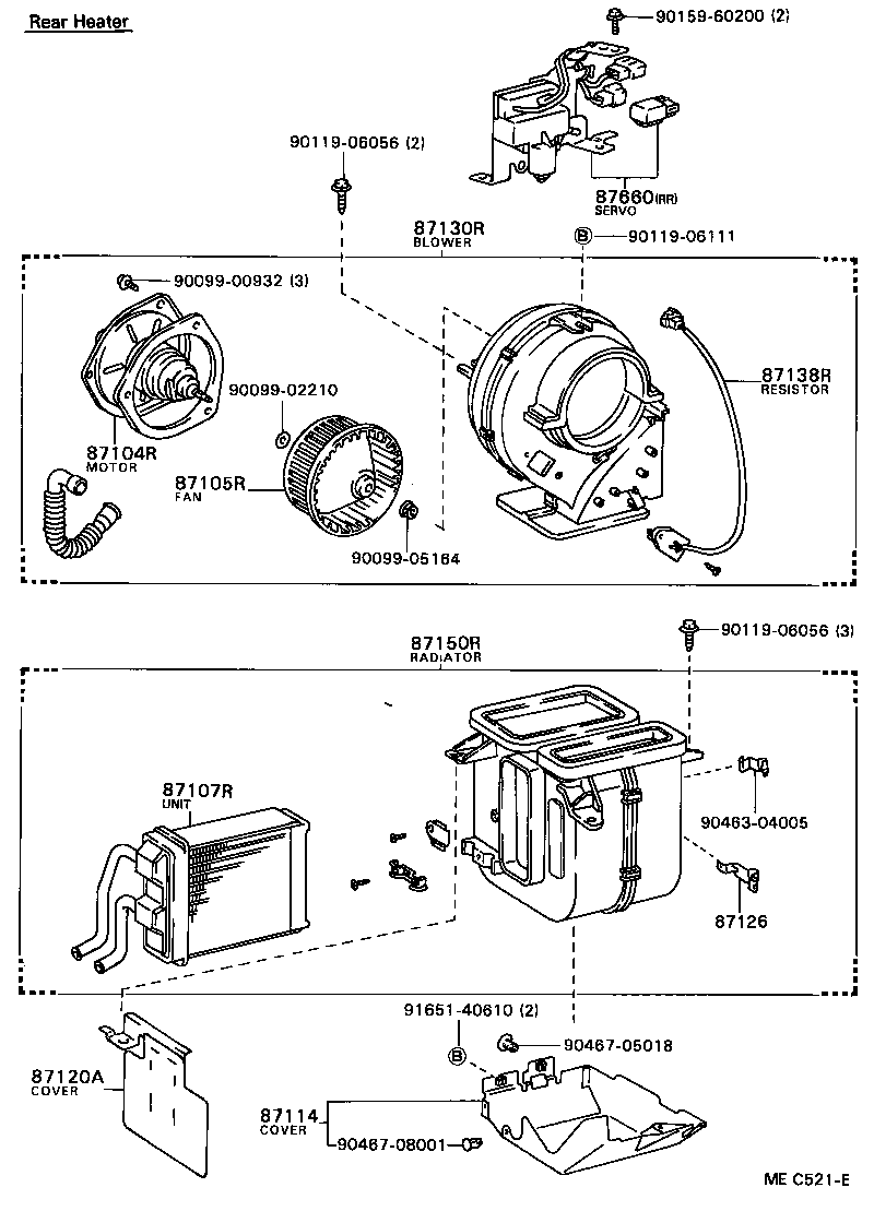 Exploded illustration MEC521E