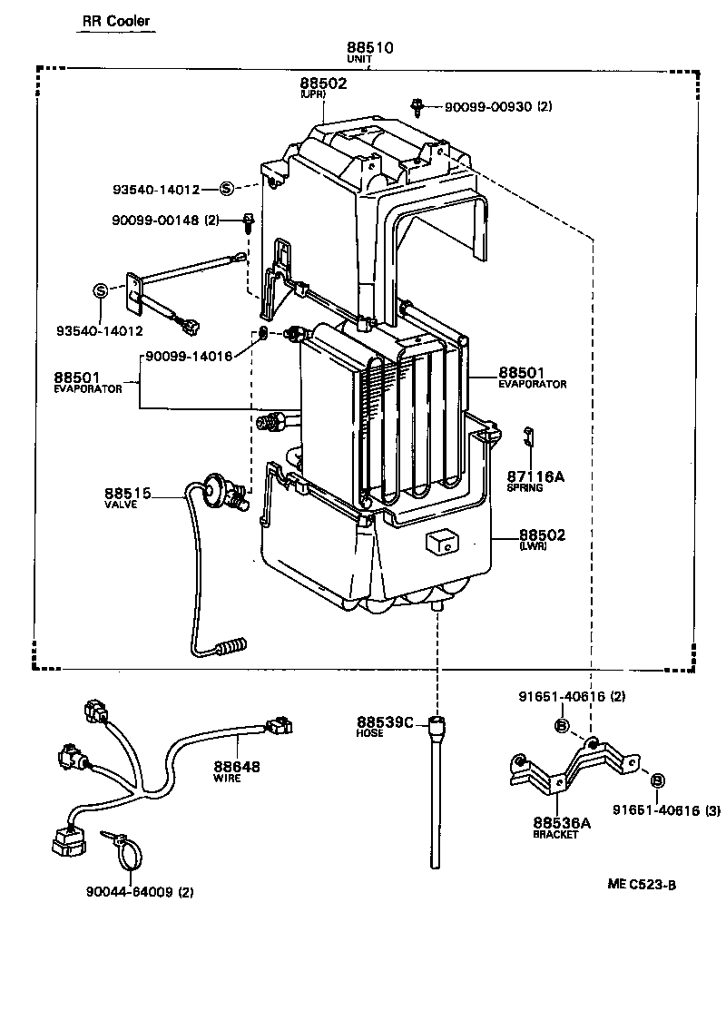 Exploded illustration MEC523B