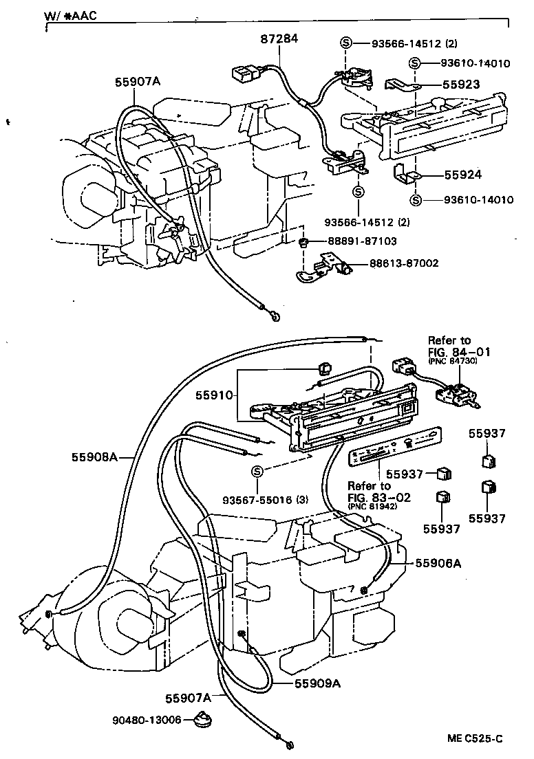Exploded illustration MEC525C