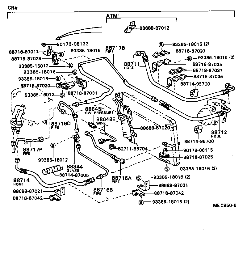 Exploded illustration MEC950B
