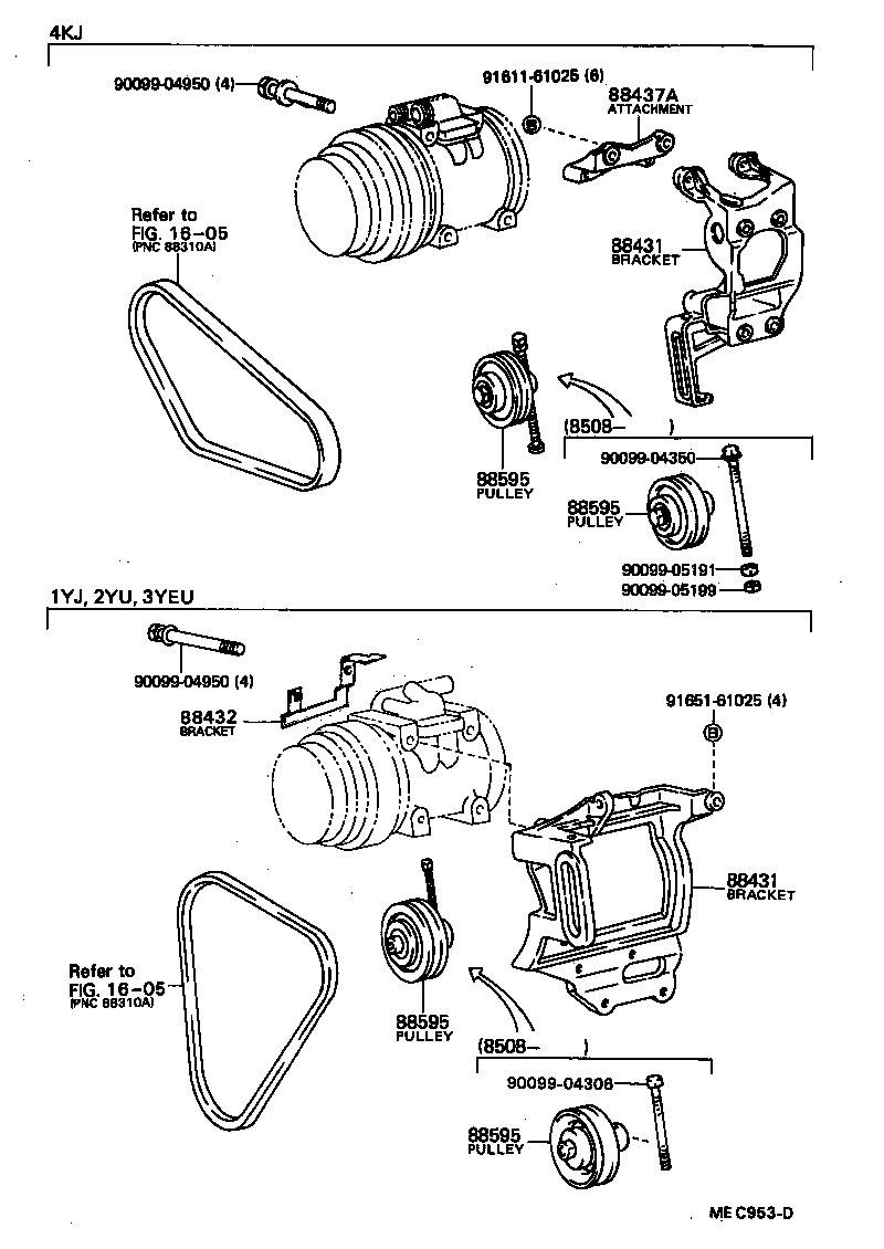 Exploded illustration MEC953D