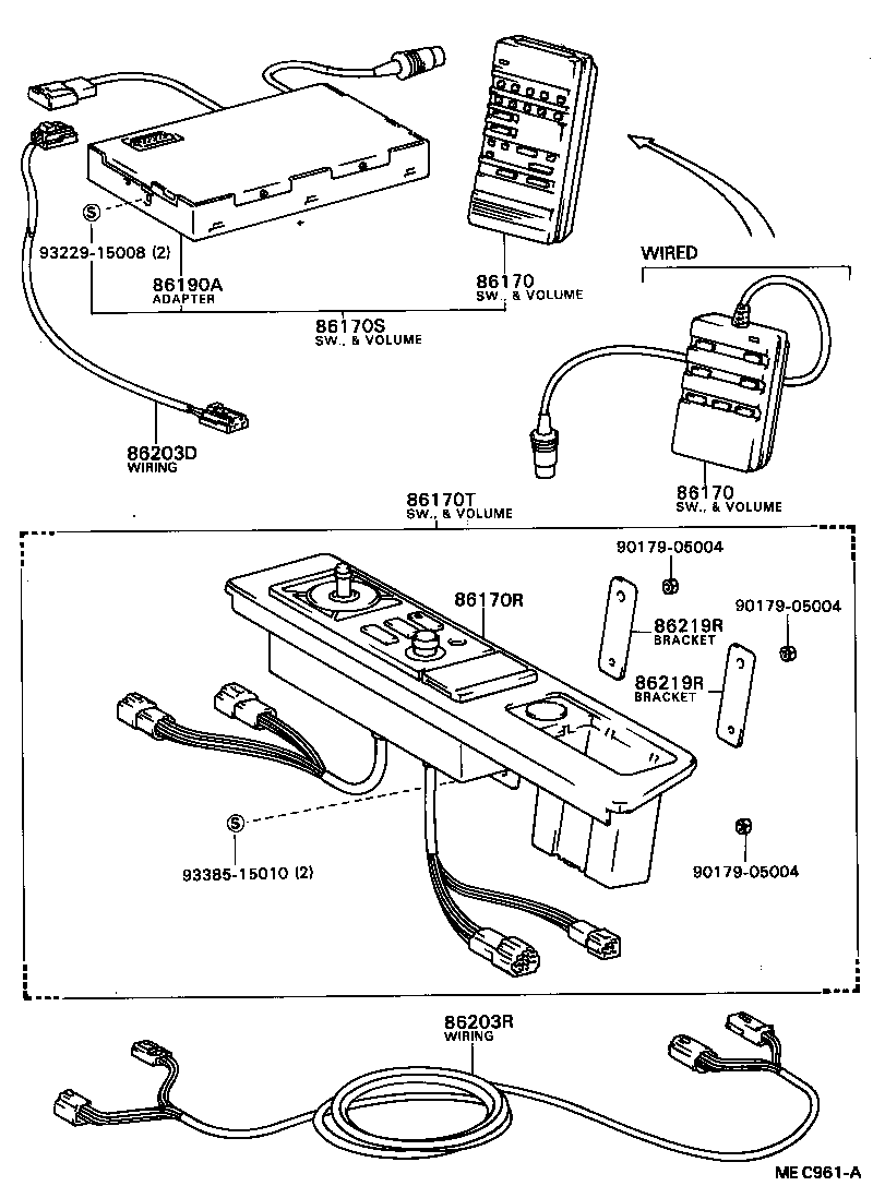 Exploded illustration MEC961A