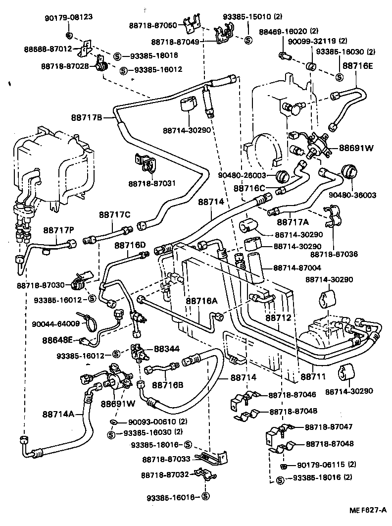 Exploded illustration MEF627A