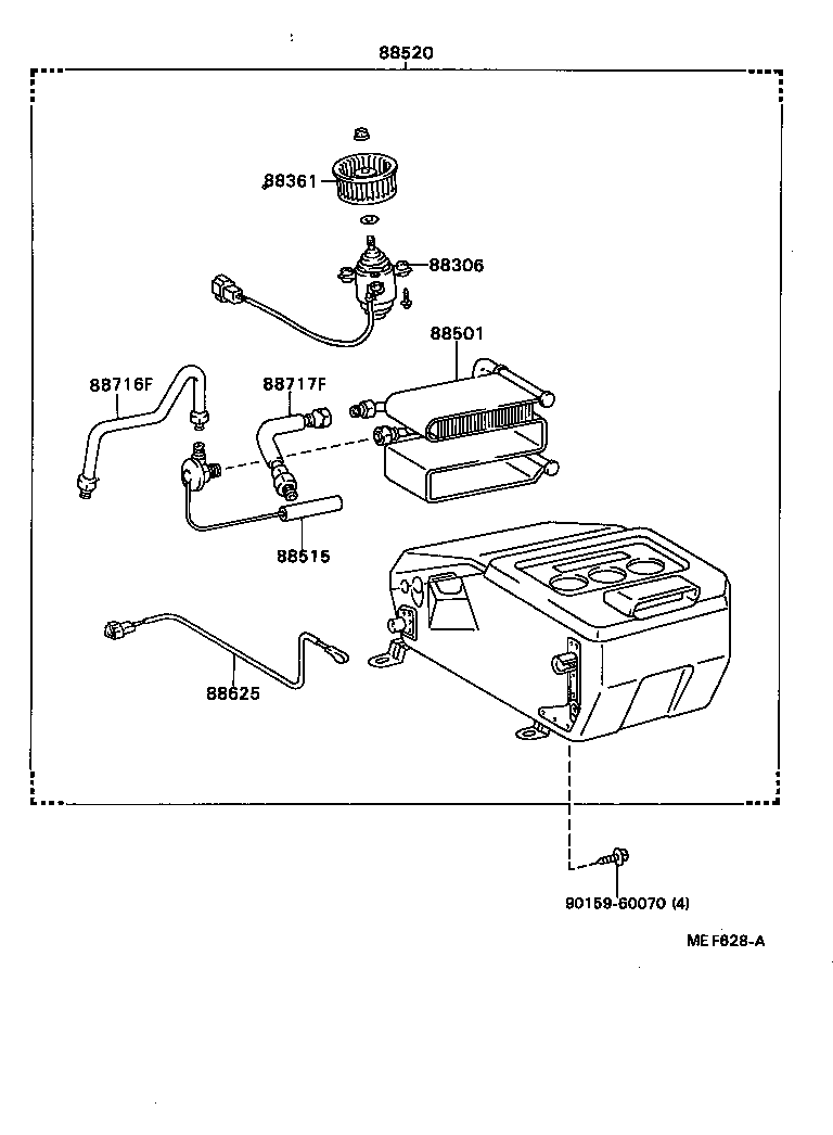 Exploded illustration MEF628A