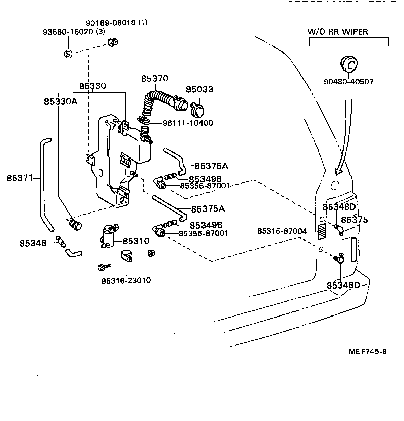 Exploded illustration MEF745B
