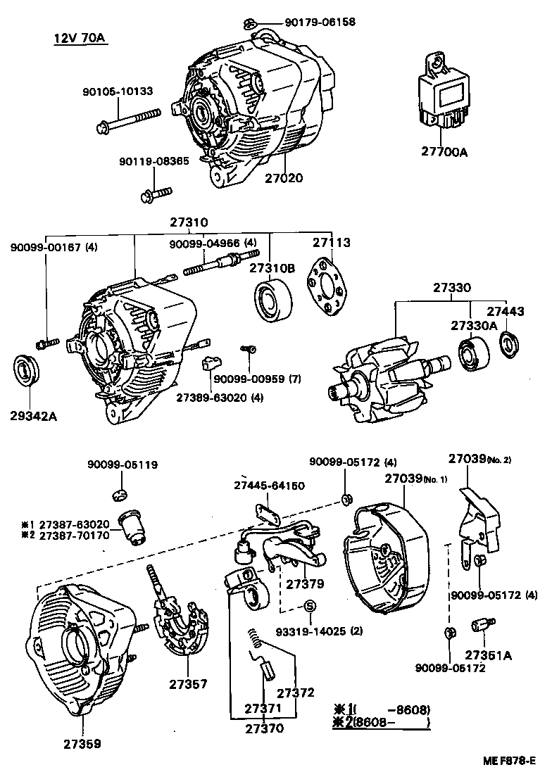 Exploded illustration MEF878E