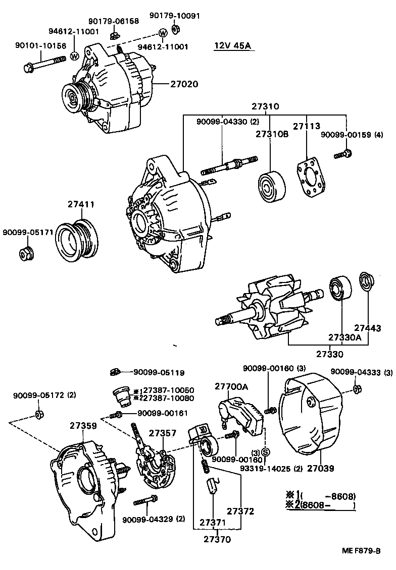 Exploded illustration MEF879B