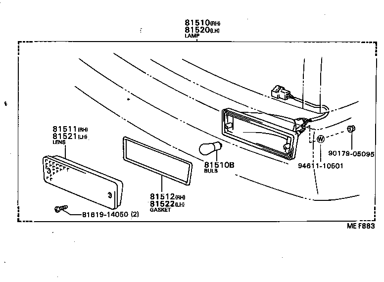 Exploded illustration MEF883