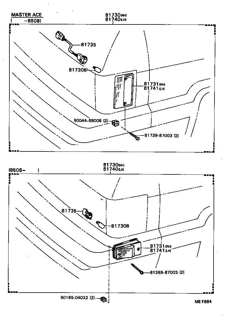 Exploded illustration MEF884