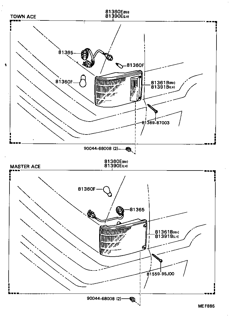 Exploded illustration MEF885