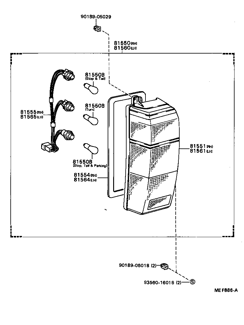 Exploded illustration MEF886A