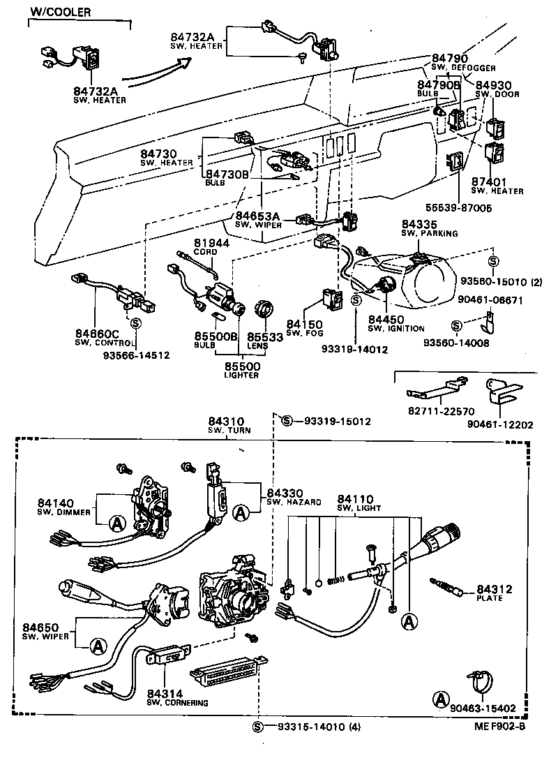 Exploded illustration MEF902B