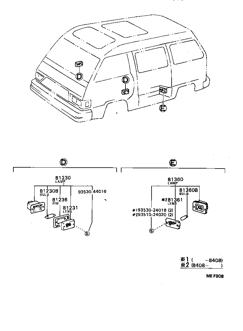 Exploded illustration MEF908