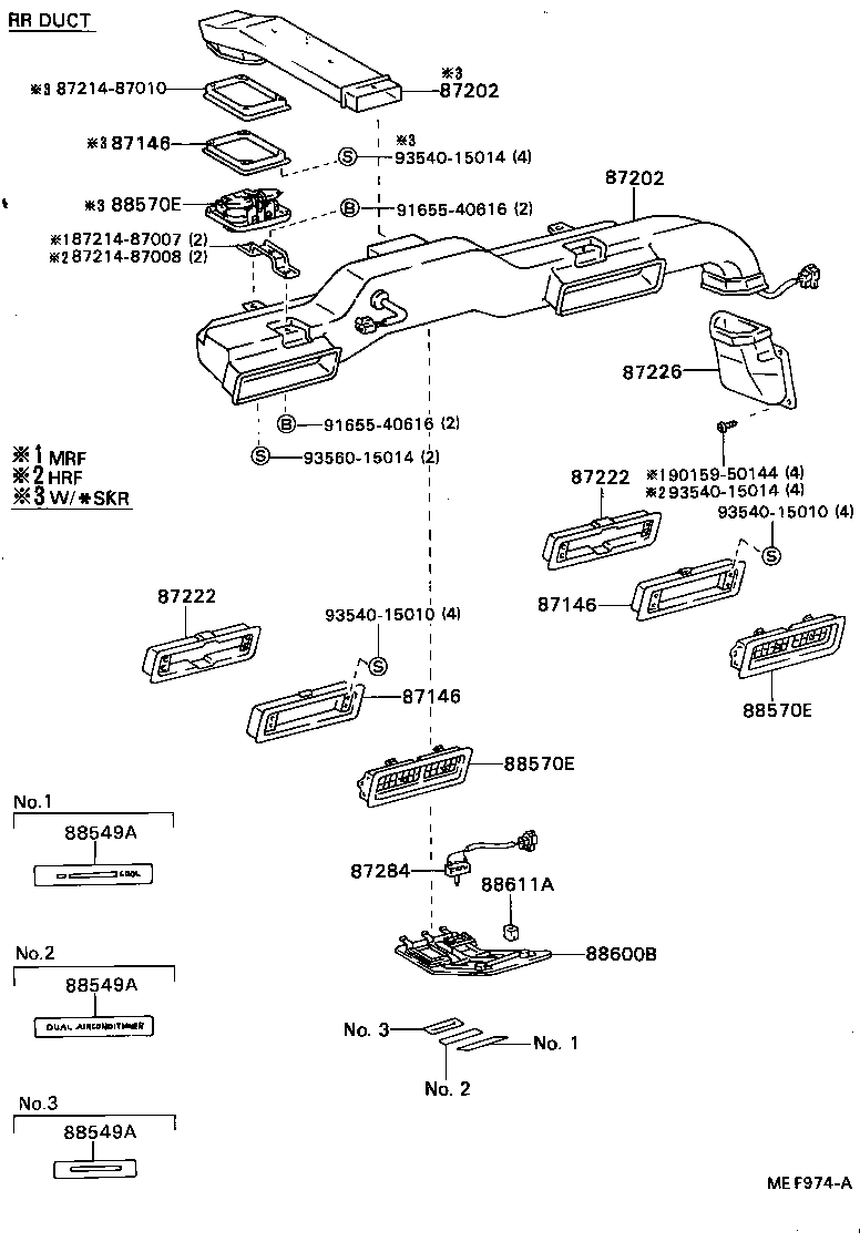 Exploded illustration MEF974A