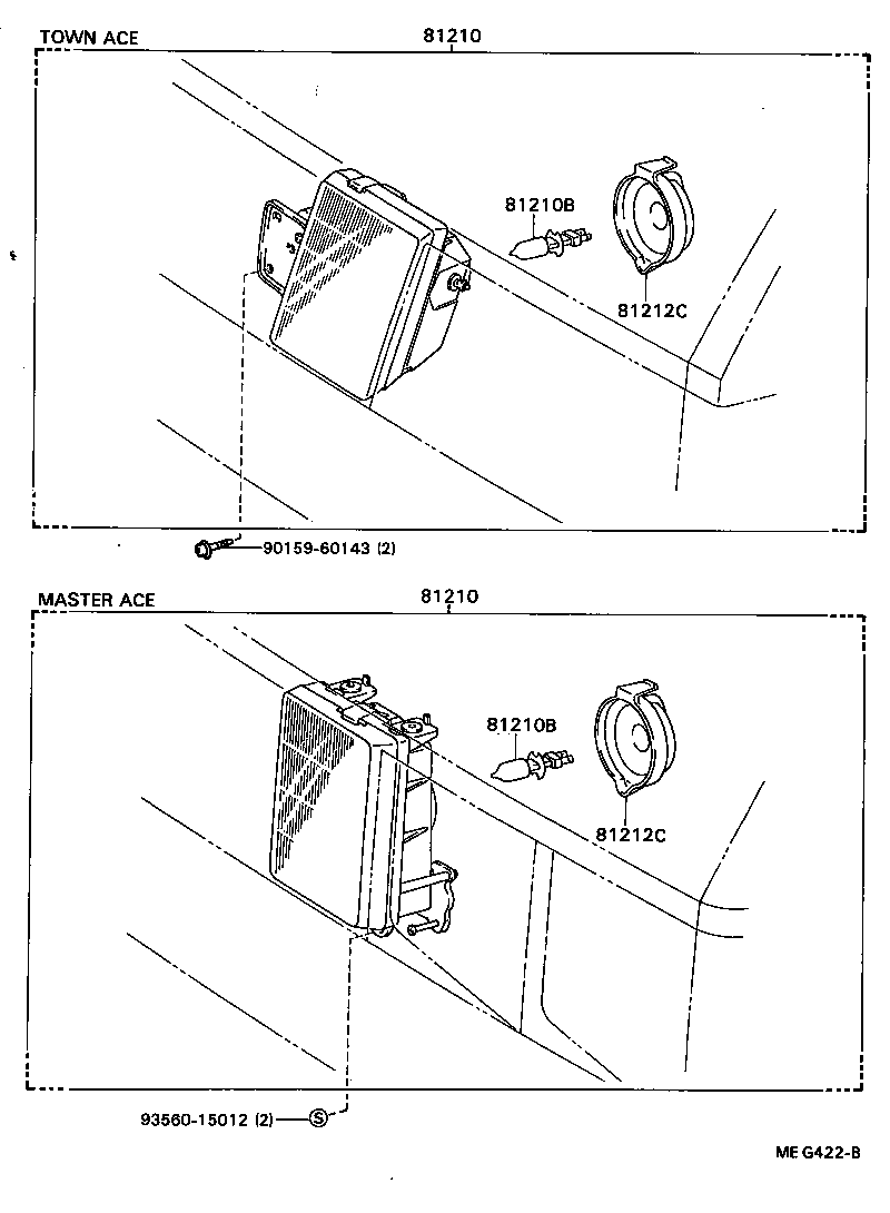 Exploded illustration MEG422B