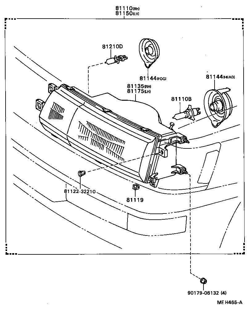Exploded illustration MEH465A