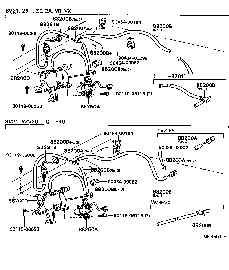 Exploded illustration MEH501E