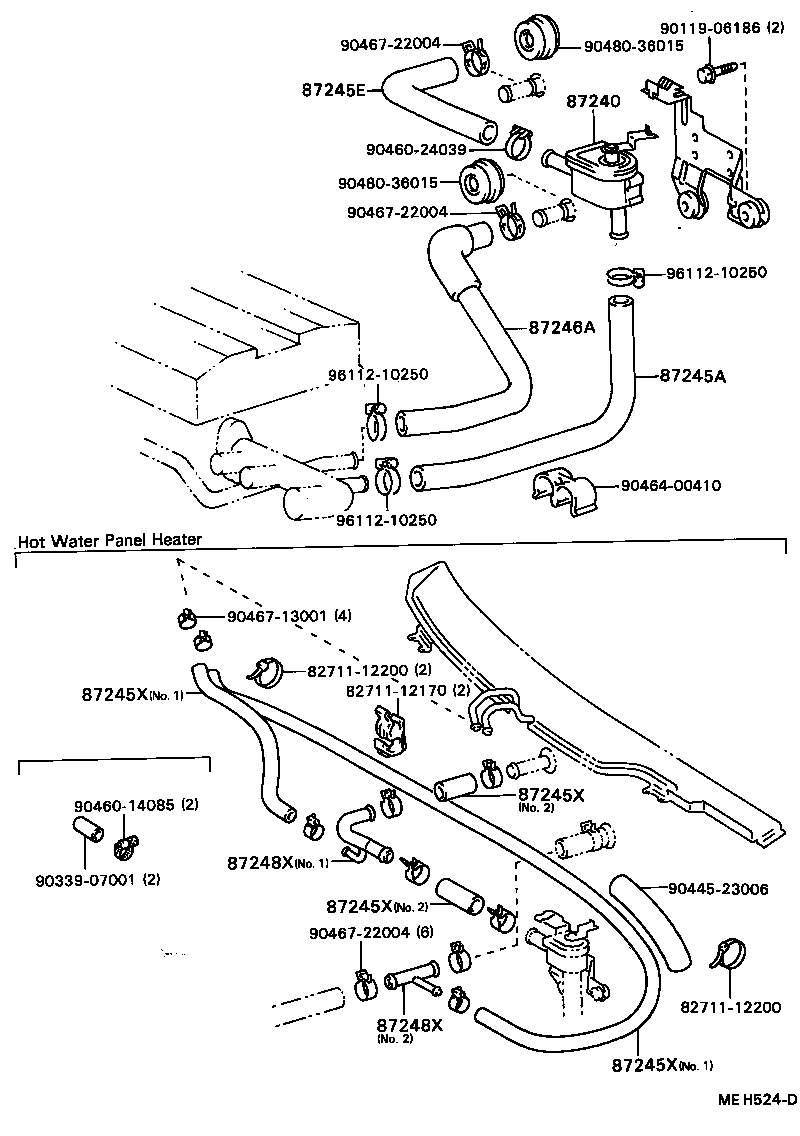 Exploded illustration MEH524D
