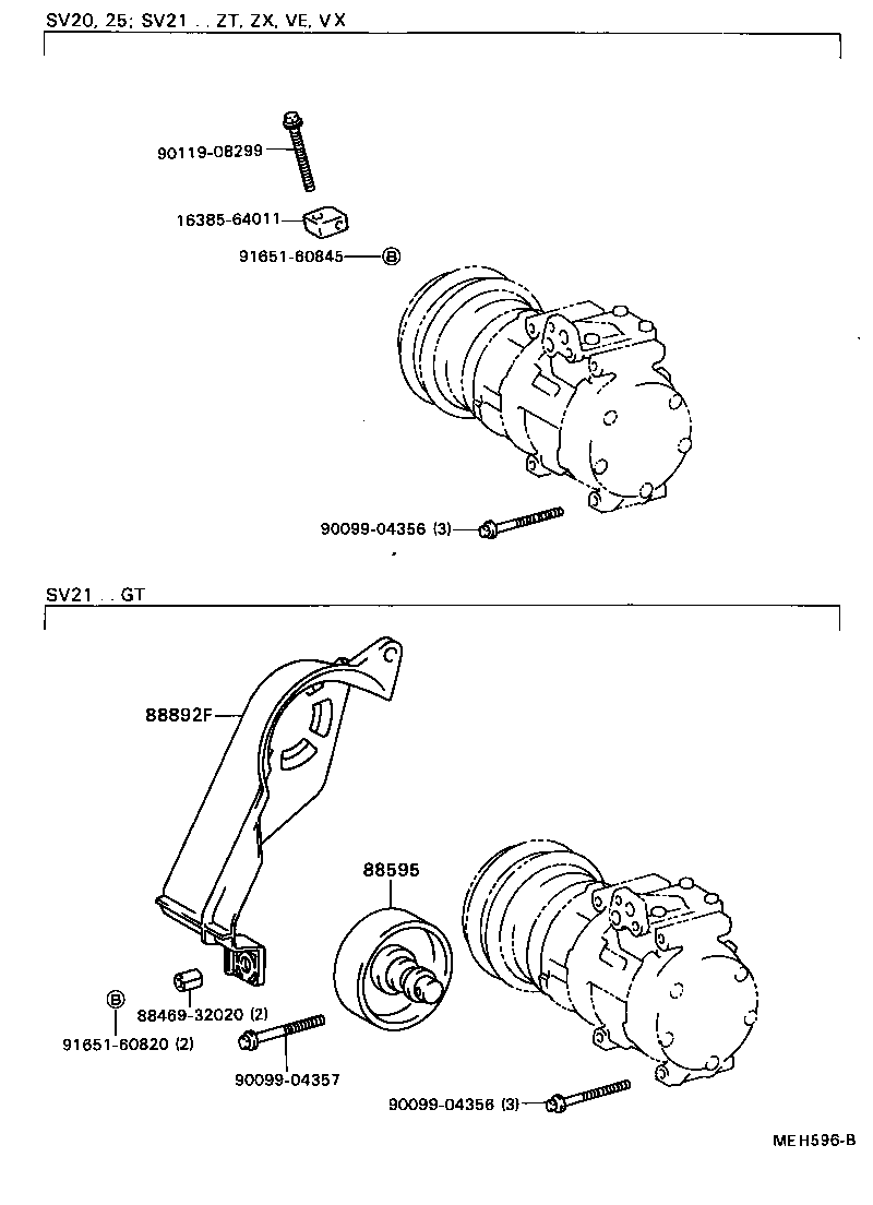 Exploded illustration MEH596B