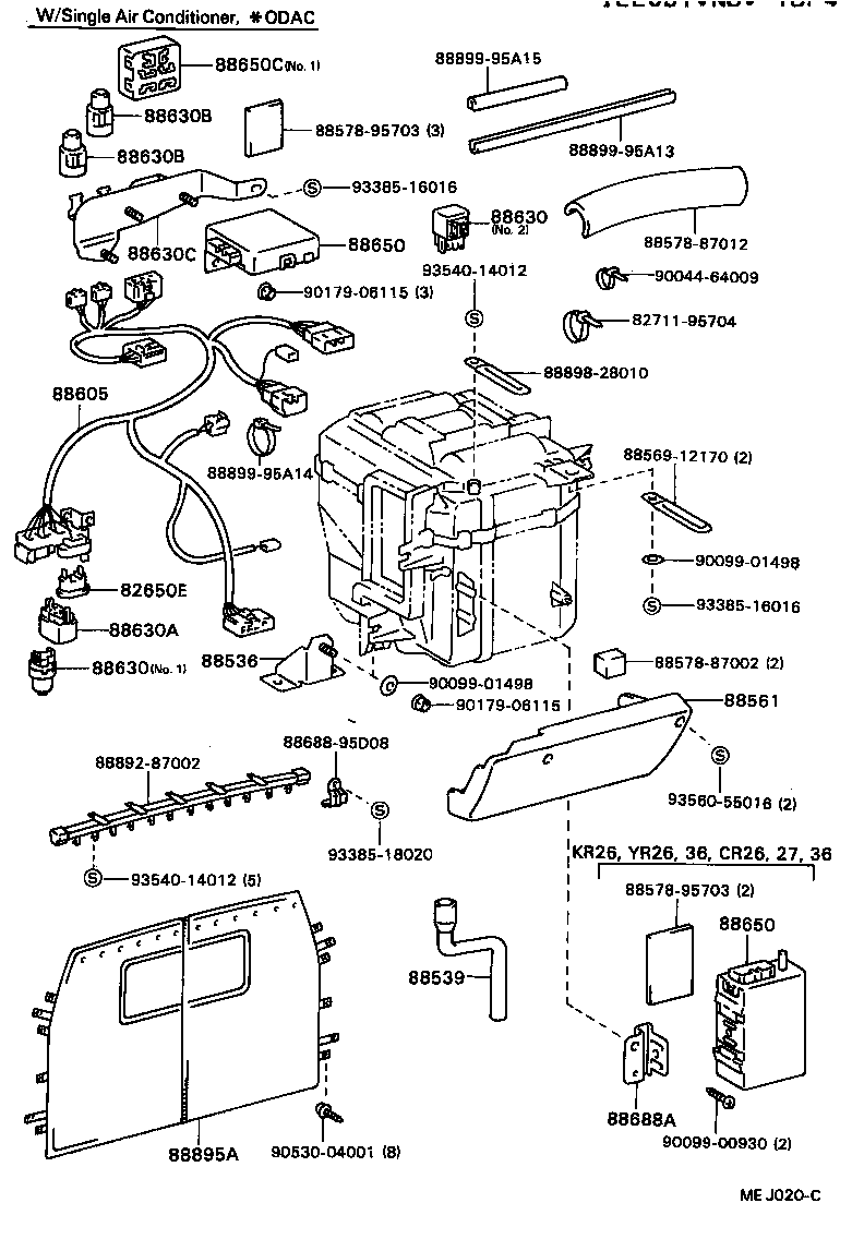 Exploded illustration MEJ020C