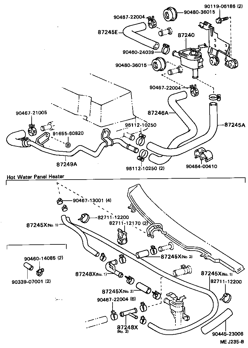 Exploded illustration MEJ235B