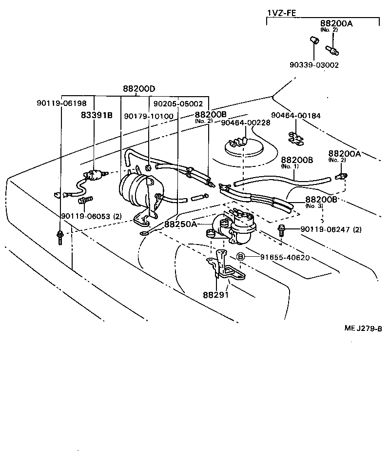Exploded illustration MEJ279B