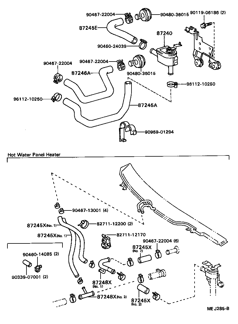 Exploded illustration MEJ285B