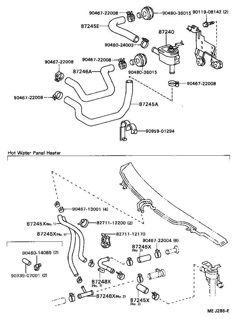Exploded illustration MEJ285E