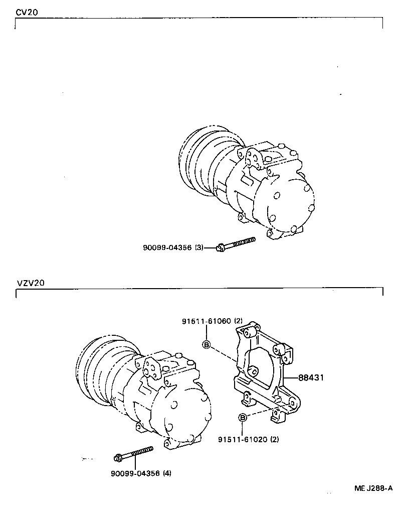 Exploded illustration MEJ288A