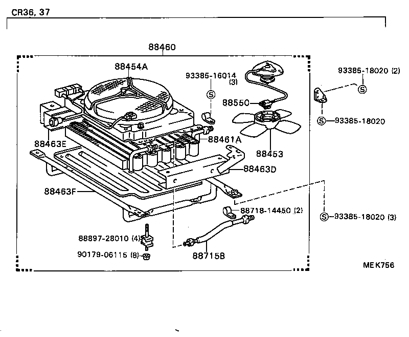 Exploded illustration MEK756