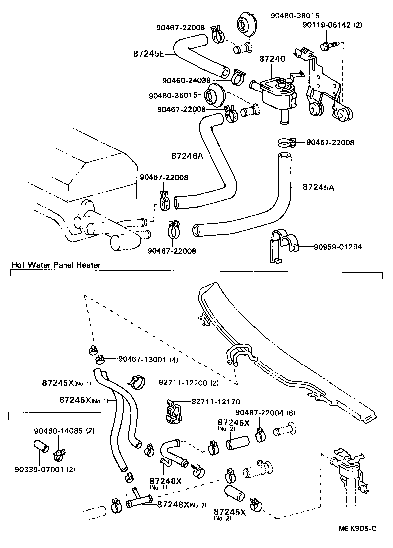 Exploded illustration MEK905C