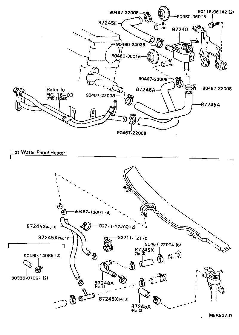 Exploded illustration MEK907D