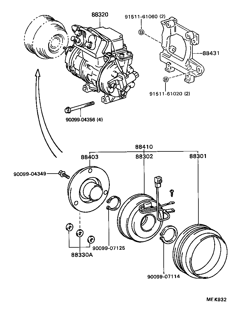 Exploded illustration MEK932