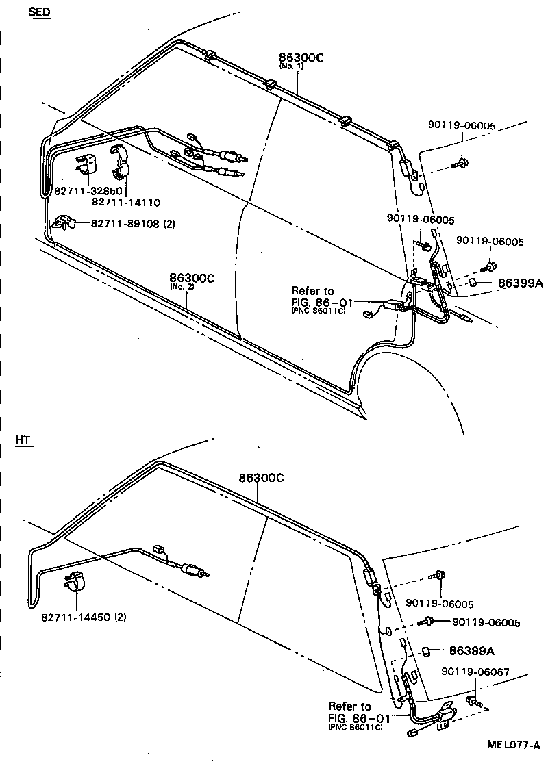 Exploded illustration MEL077A