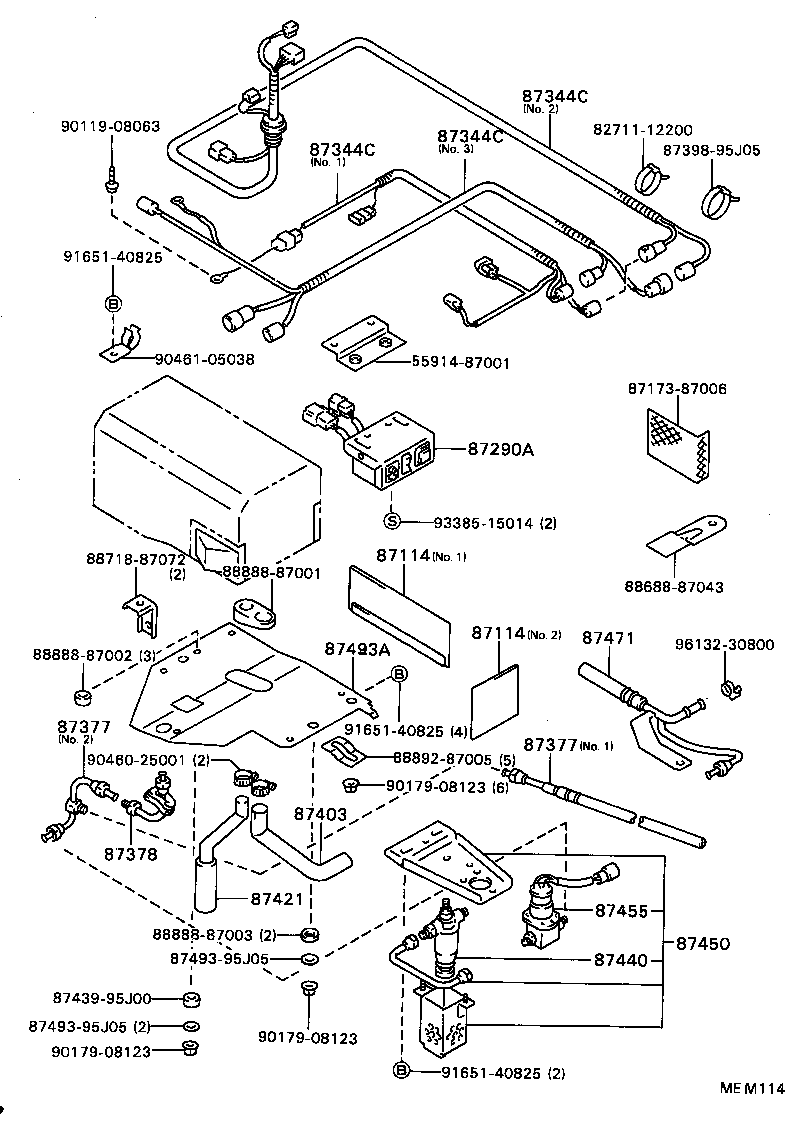 Exploded illustration MEM114